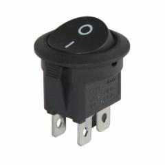 YUVARLAK IŞIKSIZ ANAHTAR ON-OFF 4P SİYAH