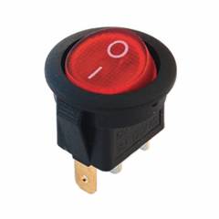 YUVARLAK IŞIKLI ANAHTAR ON-OFF 3P  12VOLT