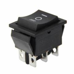 GENİŞ IŞIKSIZ ANAHTAR (ON)-OFF-(ON) 6P YAYLI