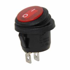 YUVARLAK IŞIKSIZ ANAHTAR ON-OFF 2P KIRMIZI KÖRÜKLÜ