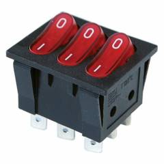 ÜÇLÜ IŞIKLI ANAHTAR ON-OFF 9P