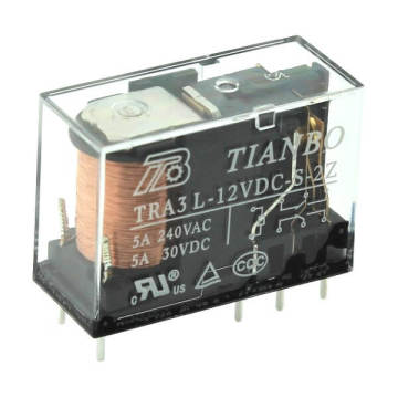 12V 5A TRA3 L-12VDC-S-2Z ÇİFT KONTAK  RÖLE
