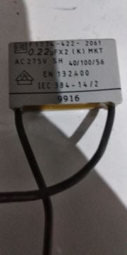 220nF 275V AC Kablolu Polyester Kondansatör BA:23mm
